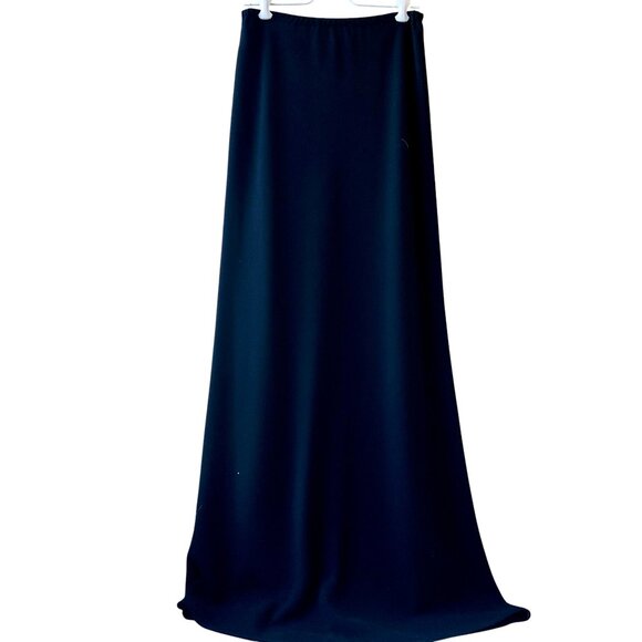 Karen Miller Vintage 80's Black Maxi Skirt BEADED PLEAT - Picture 3 of 16